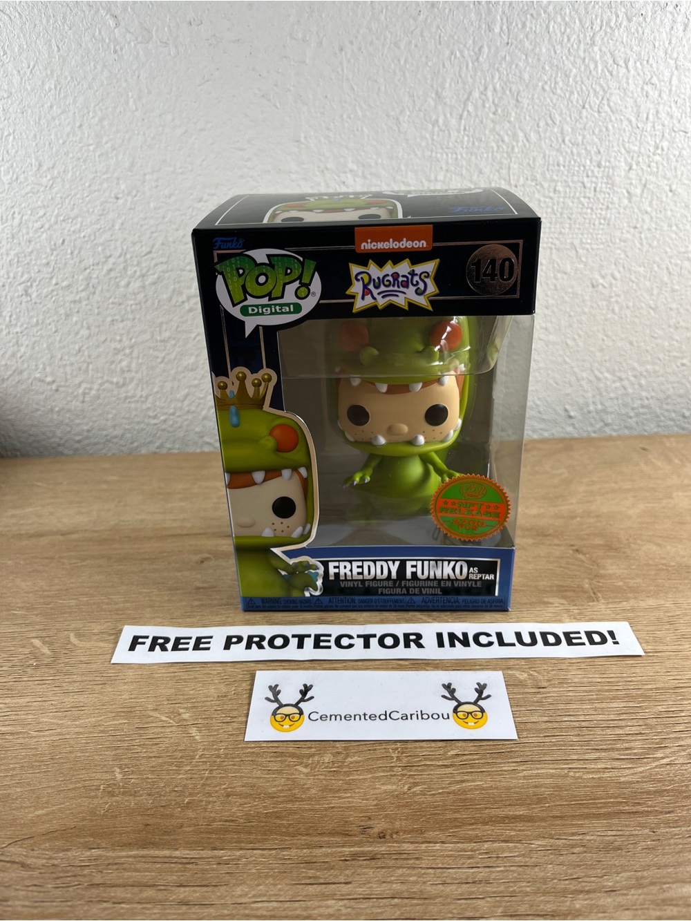 Freddy Funko as Reptar Funko Pop #140 Rugrats Digital LE2700 Vaulted NEAR MINT